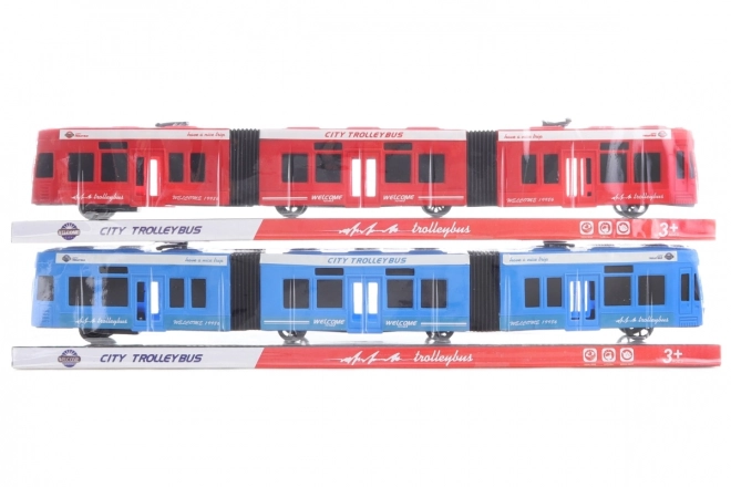 Plastic trolleybus voor kinderen