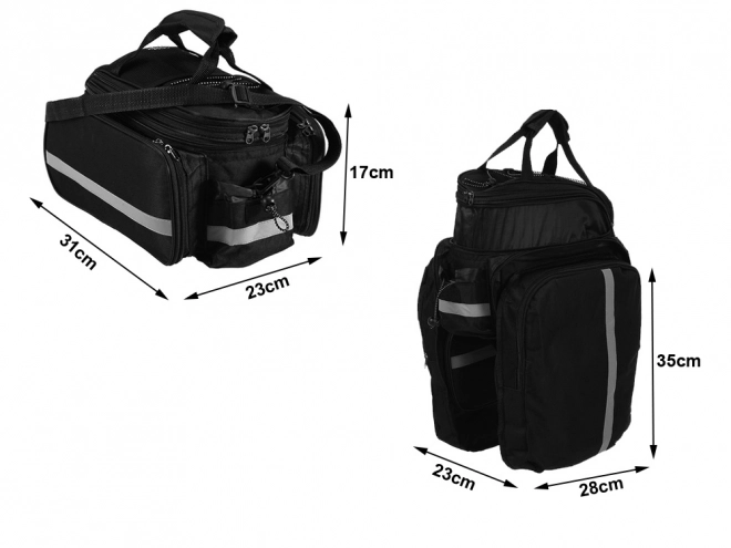 Large Bike Rack Bag with 3 Compartments