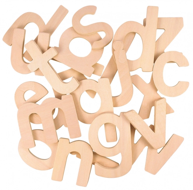 Houten alfabet kleine letters