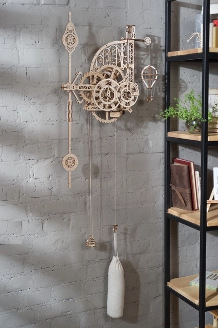 Ugears 3D houten mechanische puzzel Muurklok Aero