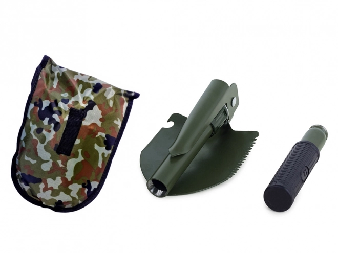 Folding Multi-functional Shovel with Pickaxe, Saw, and Carry Case