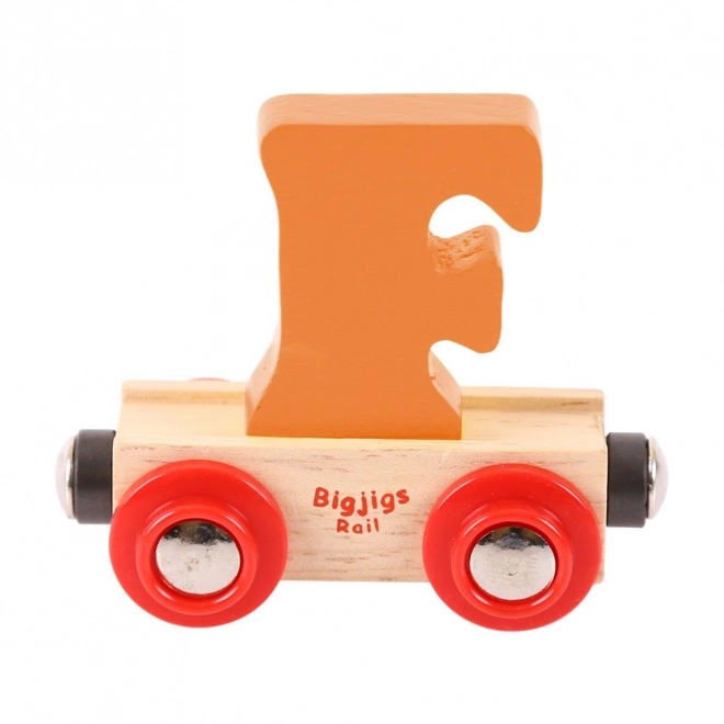 Bigjigs Rail houten wagon met letter F