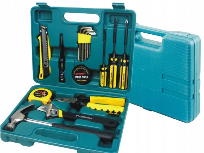 Tool Set with Screwdrivers and Hammer in Carry Case