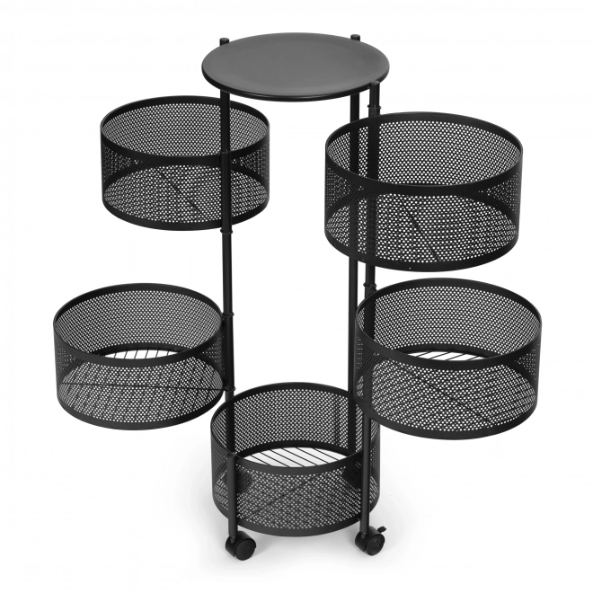 Keuken plank organizer met draaibare planken, 5 niveaus, metaal, ModernHome
