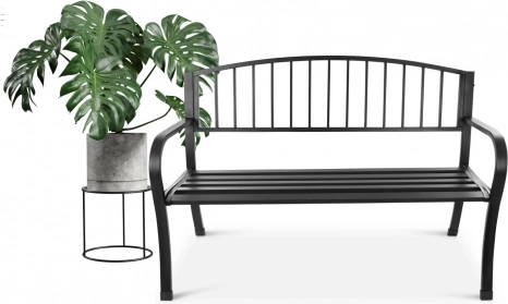 Gartenbank mit Rückenlehne für Terrasse und Balkon