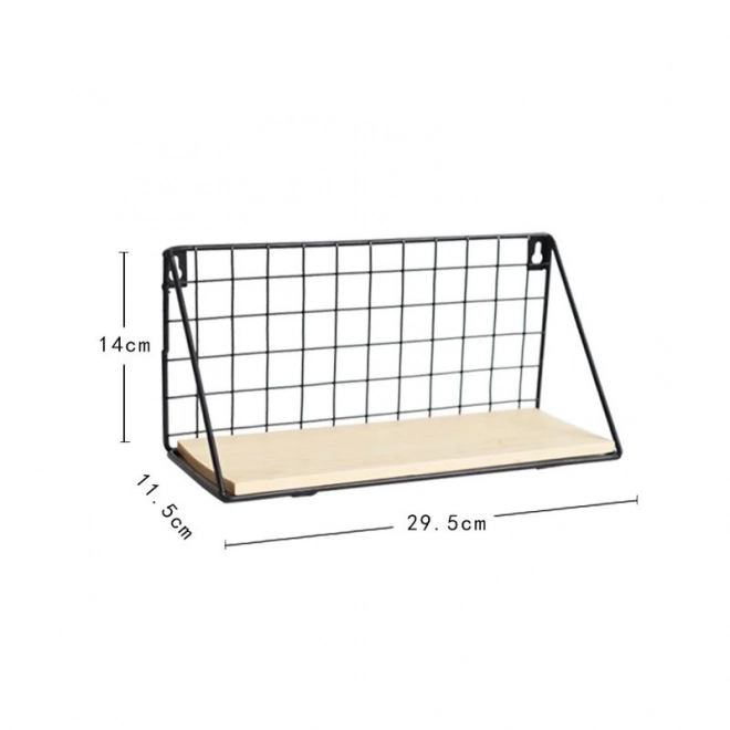 Étagère murale style LOFT 29,5 cm - noir