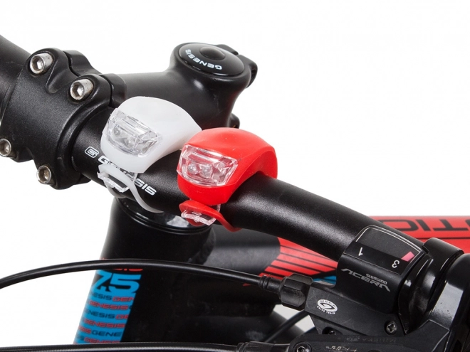 Silikon-Fahrradlichter - Vorder- und Rücklicht-LED-Set