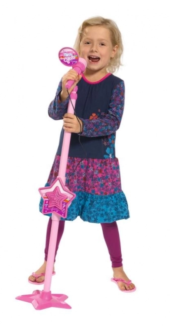 MMW Roze microfoon met standaard, ook voor MP3