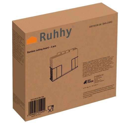 Bamboe snijplank - 4 stuks. Ruhy 19338