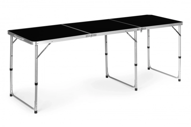 Tourist table folding camping table black top 180 x 60 cm