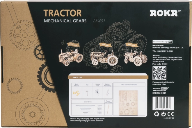 RoboTime 3D houten mechanische puzzel Tractor