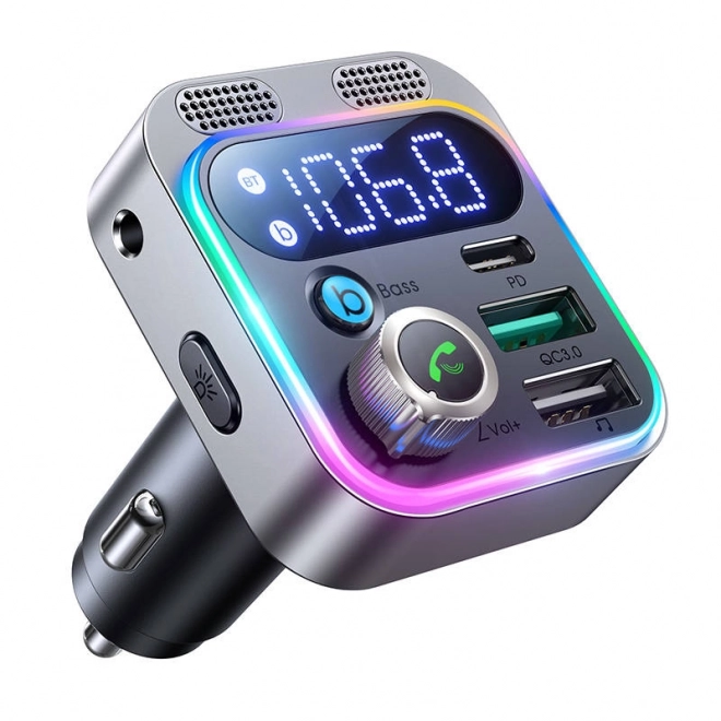 FM Transmitter for Joyroom Jr-Cl16, USB + USB-C, 48 W (Black)