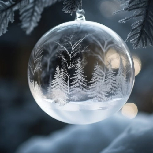 Durchsichtige Acryl-Weihnachtskugeln im Set - 10 cm (5 Stück)