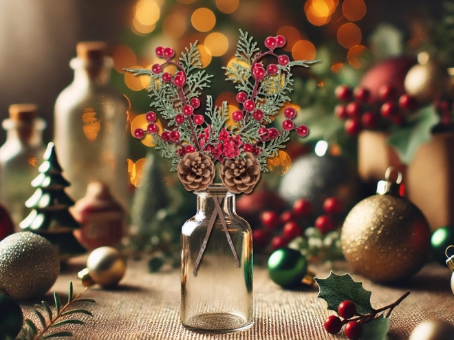 Kerstmiddenstuk van kunstriet