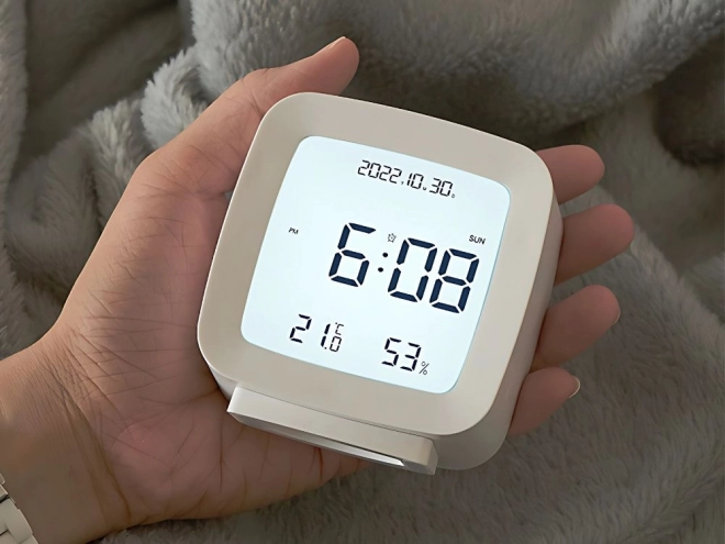 Wekker met snoozefunctie en temperatuur- en vochtigheidsmeting
