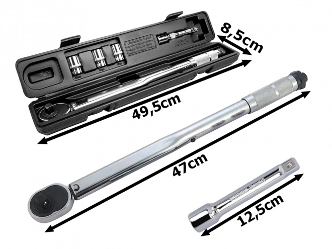 Torque Wrench Set with Case and Sockets