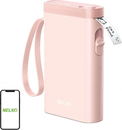 Imprimante d’étiquettes thermique Nelko P21 (rose)