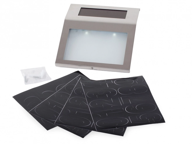 Zonne-energie metalen LED lamp voor huisnummer