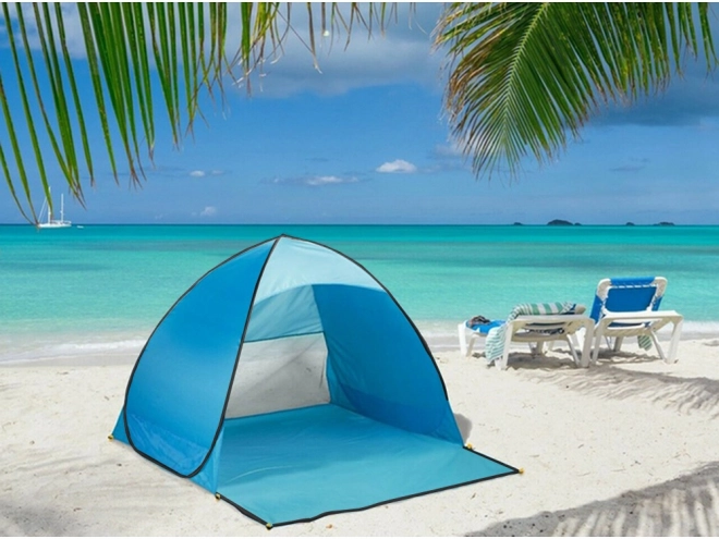 Zelfvouwende strandtent met UV-bescherming