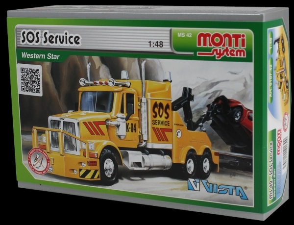 Bouwpakket Monti Systeem MS 42 SOS Service Western star 1:48 in doos 22x15x6cm