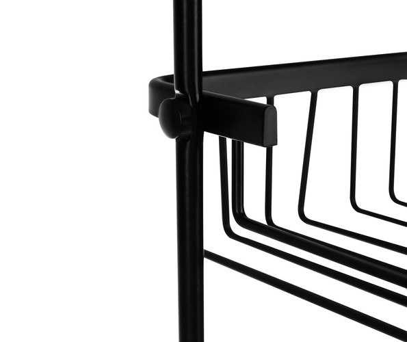 Hangende doucheplank - zwart