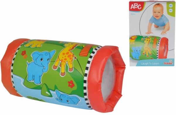 Inflatable crawling support roller with animals