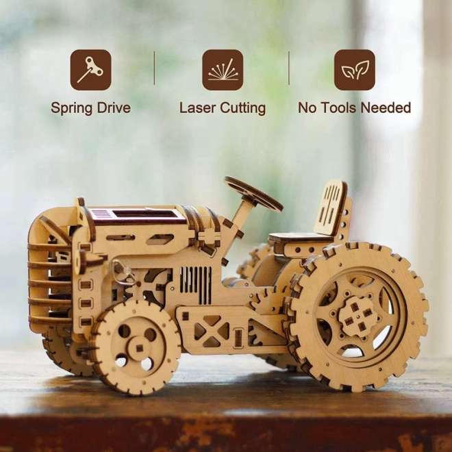 RoboTime 3D houten mechanische puzzel Tractor