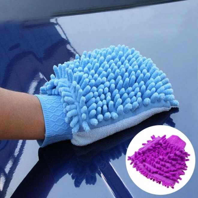 Microvezel autowashandschoen - paars