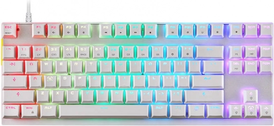 mechanische Gaming-Tastatur Motospeed K82 RGB ohne Ziffernblock – weiß