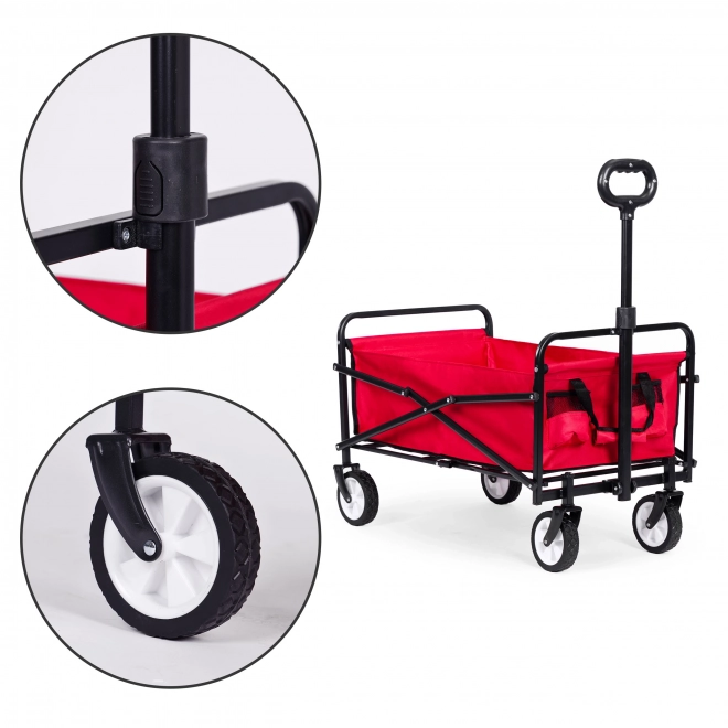 Chariot de jardin pliable rouge 48x90 cm MultiGarden