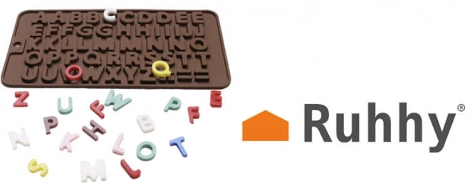 Siliconen mal voor chocoladeletters