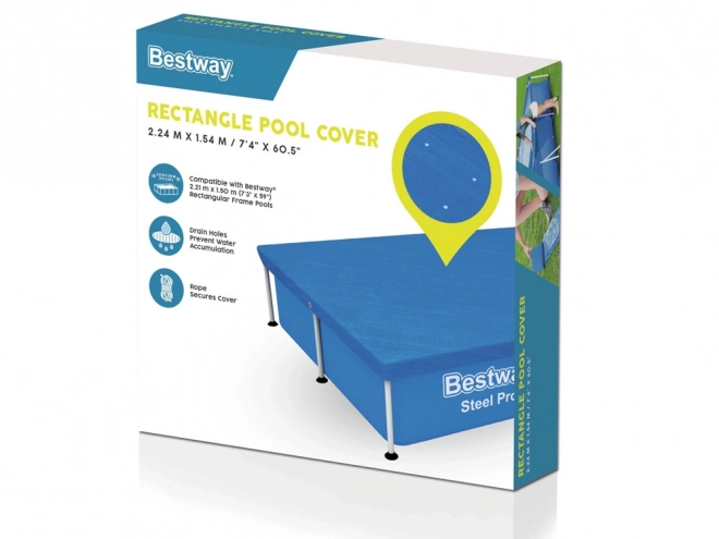 Poolabdeckung für rechteckige Pools Bestway 224x154 cm