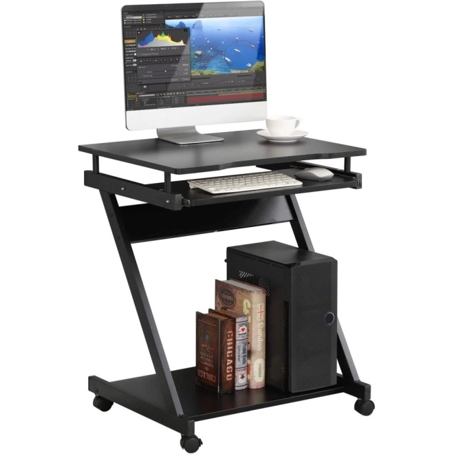 Pull-out keyboard and ample storage space