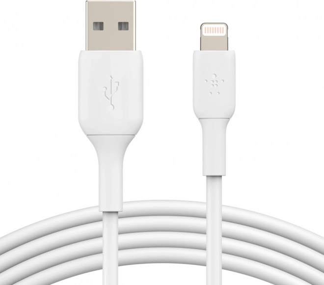 White PVC Cable USB-A to Lightning 15cm