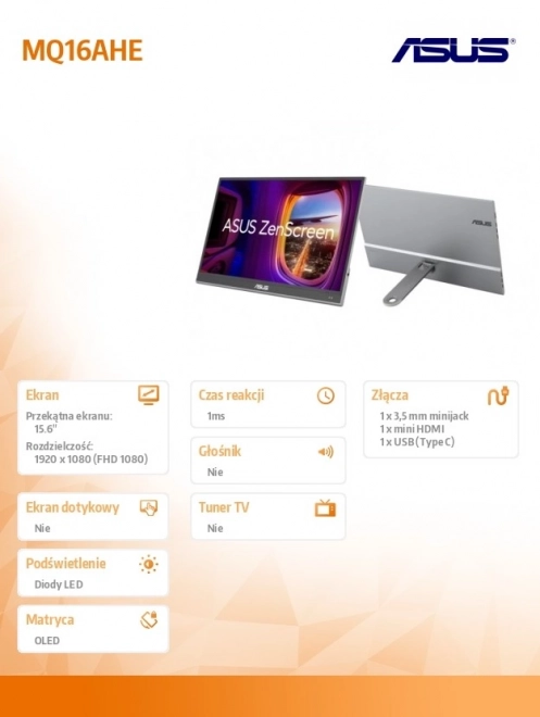 Monitor OLED USB-C 16 inch