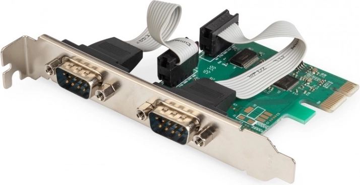 PCIe-controller voor seriële RS232-poorten, 2x DB9, ASIX99100-chipset