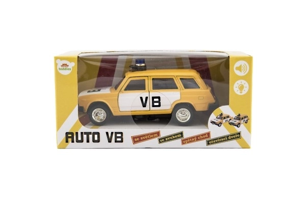 Polizeiauto VB Lada Combi Metall/Kunststoff 12 cm mit Licht und Ton