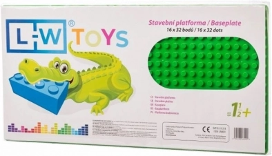 Plaque de construction pour LEGO DUPLO 16×32, 25,5 × 51 cm, vert – L-W Toys