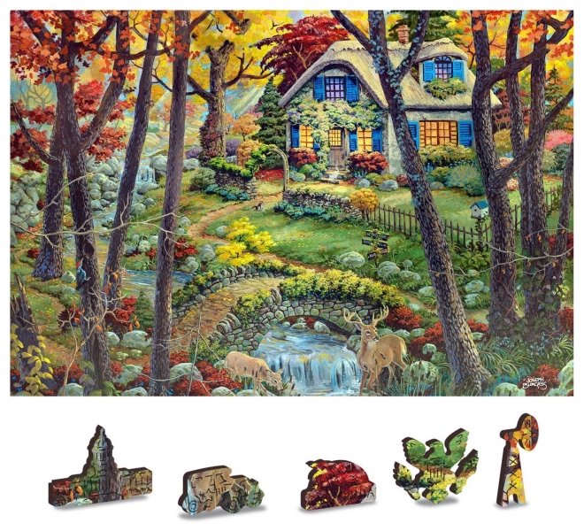 Puzzle en bois Chalet en forêt de WOODEN CITY