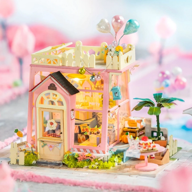 Station de fête - Maison de poupée miniature à construire soi-même