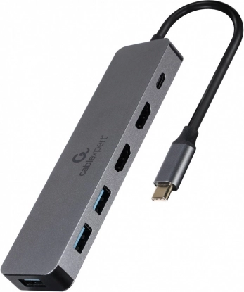 Adapter USB-C Hub USB-C PD HDMI x2 USB 3.0x3