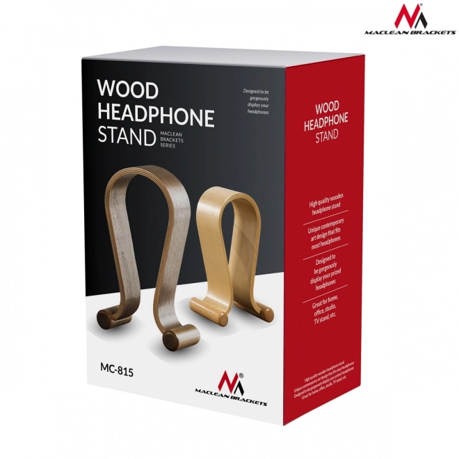 MC-815W Support pour casque en bois de noyer