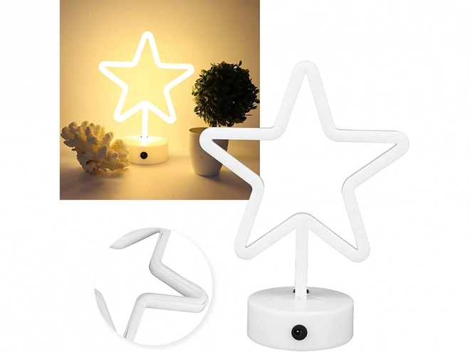 Neonstern-LED-Lampe mit USB