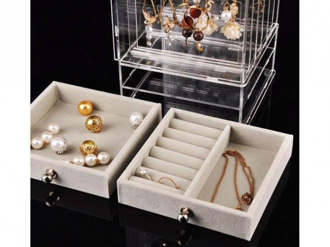 Organisateur de bijoux pour coffret, présentoir en velours