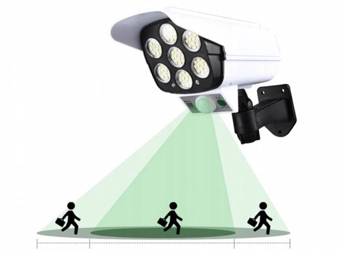 Zonne-energie licht met bewegingssensor en camera-attractie