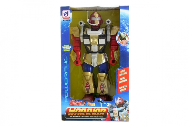 Interactieve plastic robot op batterijen