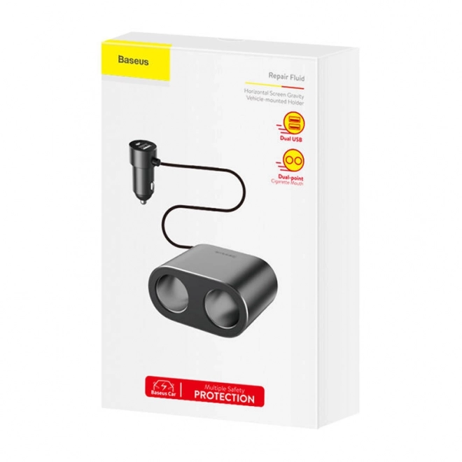 Baseus Dual USB Car Charger with Lighter Socket