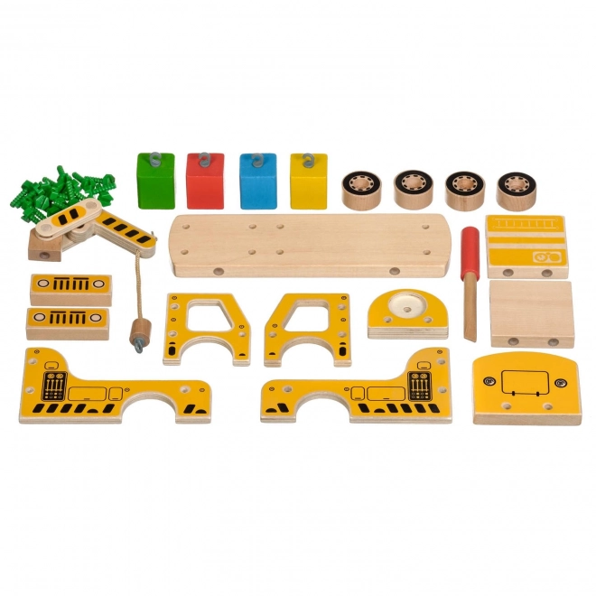 Houten autokraan - constructieset Lucy & Leo