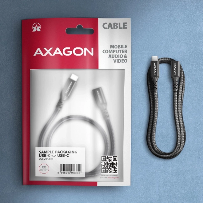 BUCM32-CF15AB Gen2 USB-C - USB-C-verlengkabel 1,5 m, 5A, 20Gb/s, PD 240W, gevlochten