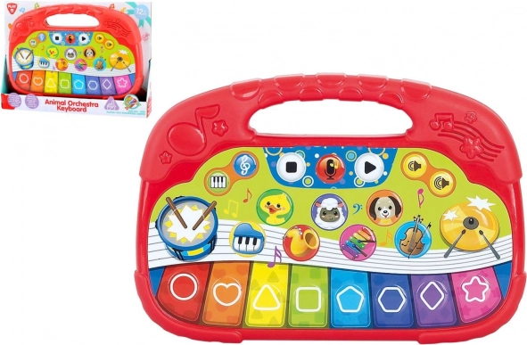 dierenpiano voor de allerkleinsten met geluiden en melodieën 25 cm